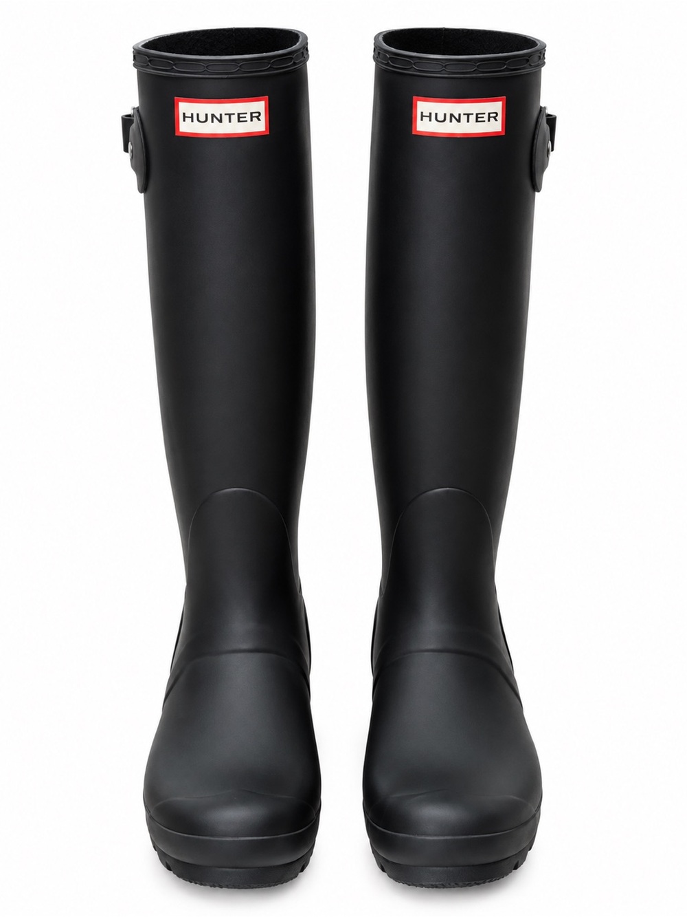 Hunter Women's Tall Black Matte Rain Boots -Size 7